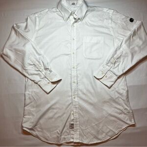 Peter Millar Nanoluxe Button-Down Shirt – White – Golf Logo – Size L